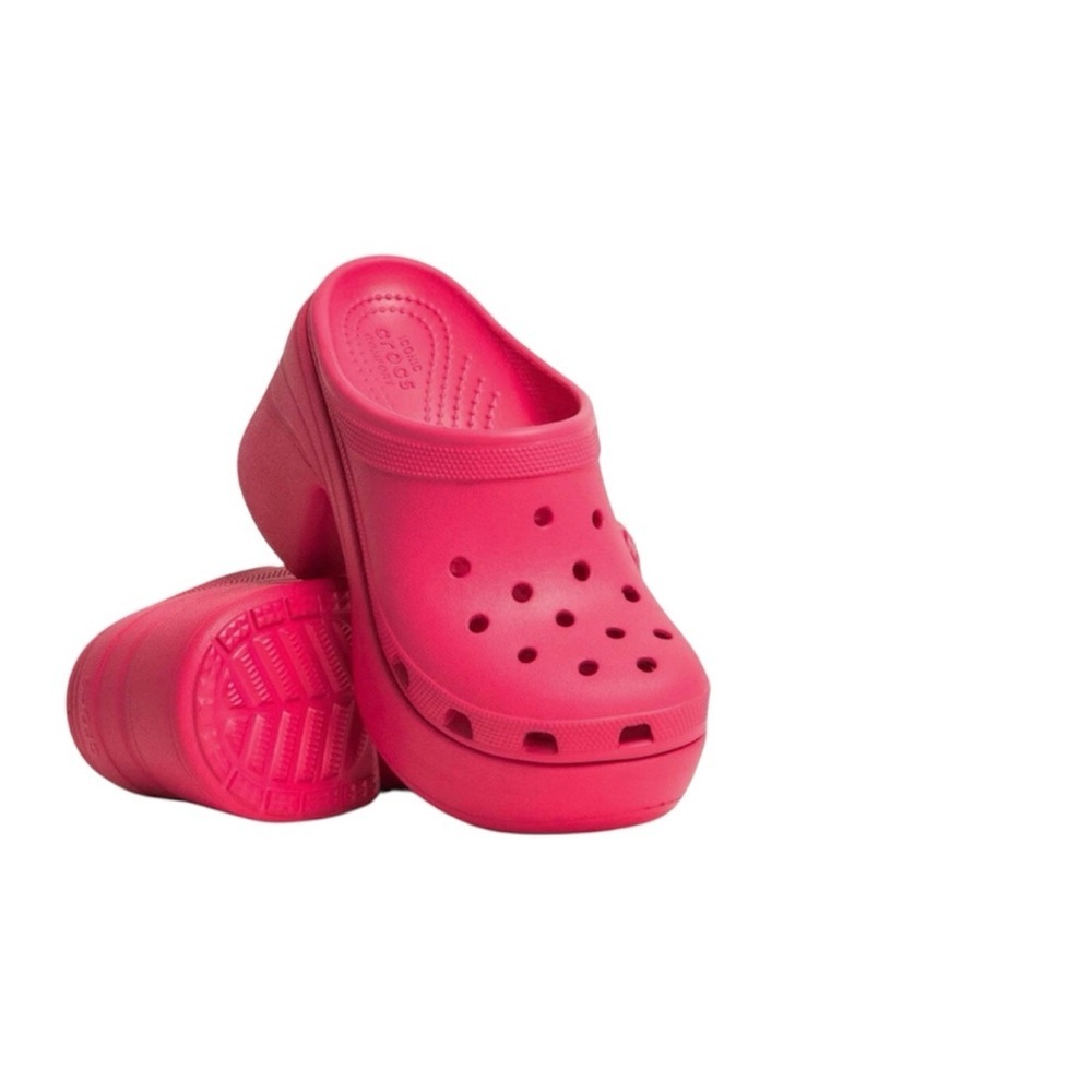 Stylish Pink Platform Clogs - Picture 2 of 6